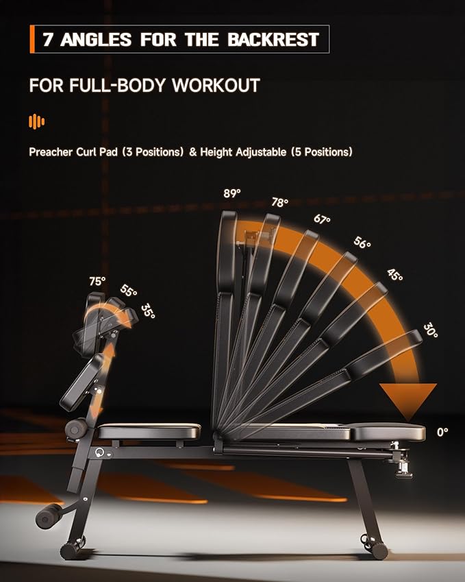 Adjustable Weight Bench Press Set for Full-Body Workout 1000 lbs