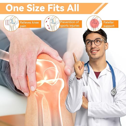 4Pcs Patella Bands Basketball, Silicone Fine Knee Bands for Knee Pain, Elastic Patellar Tendon Support Strap, Fixed Leg Patella Band Knee Brace Rings for Jumpers Running Hiking Running