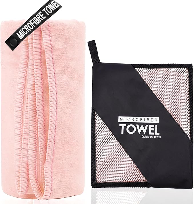 Microfiber Travel Towel (XXL:40"×72" -Pink)