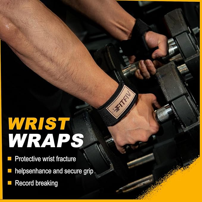 Lifting Straps for Weightlifting, Lifting Wrist Straps for Gym Strength Training, Neoprene-padded Wrist Cushion - Men & Women