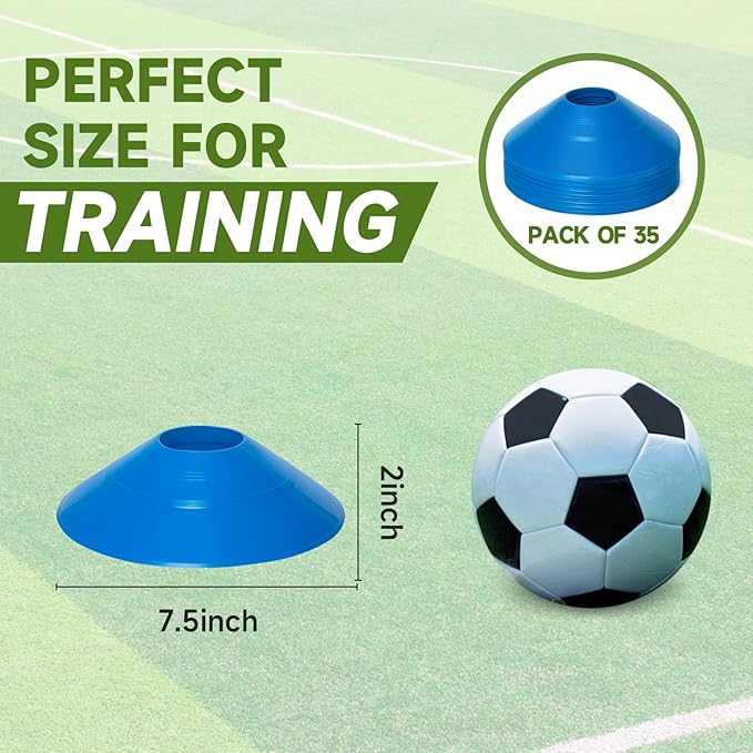 35 PCS Agility Soccer Cones for Training