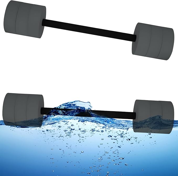 Hikeen Aquatic Exercise Dumbbells Water Dumbbell Pool Resistance Aquatic Fitness Barbells with 4 High-Density EVA Foam Pool Weights Dumbbells, for Water Aerobics Weight Loss