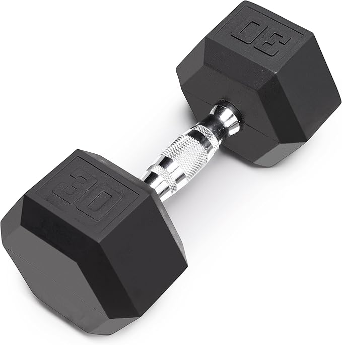 Marcy Rubber Hex Dumbbell - Available for 25lb - 50lb