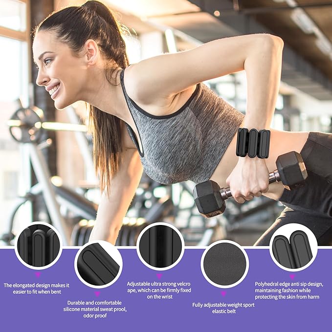 Ankle Weights for Women Set of 2 (1Lb Each)
