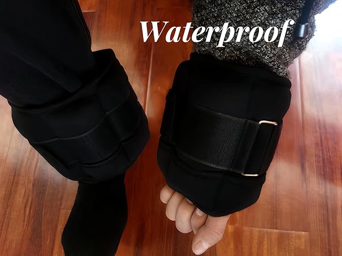 Adjustable Ankle/Wrist Weights Set 10-pound Pair with Removable 1-5lbs Each