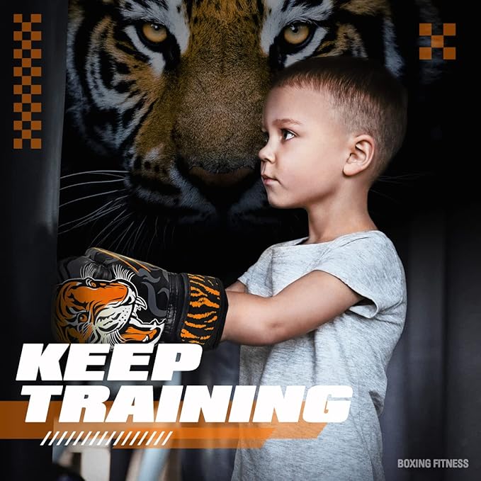 Kids Boxing Gloves with Handwraps, 3-8 Years Girls & Boys, Training Boxing Set, Punching Gloves