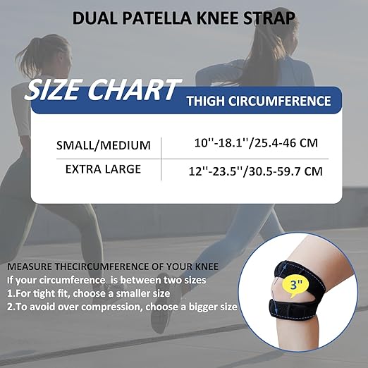 Medical Patella Knee Brace for Knee Pain, Professional Patellar Tendon Support Strap for Men&Women, Knee Brace for Meniscus Tear, Pain Relief, Arthriti(S/M, Navy)