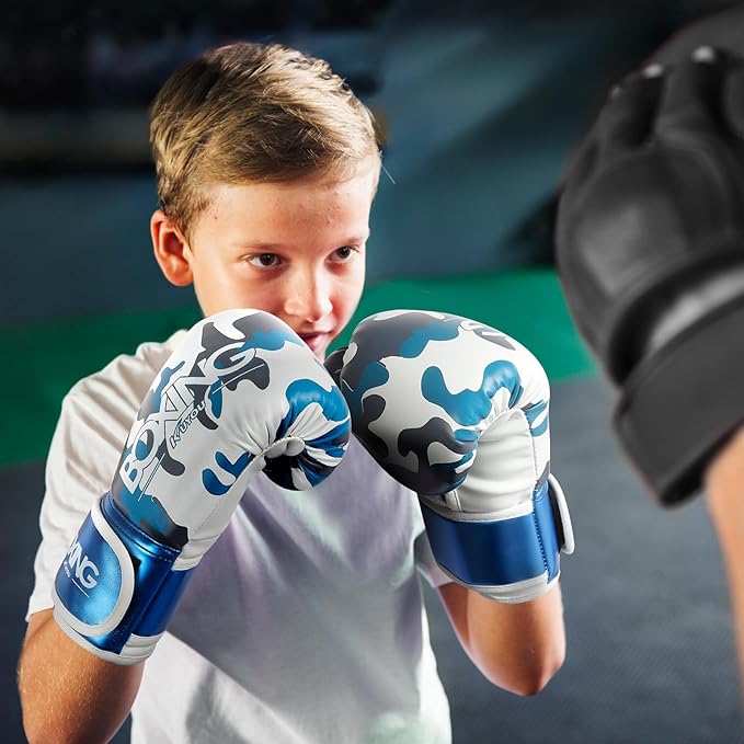 Kids Boxing Gloves, Boxing Gloves for Children 3-9 Youth Boys Girls Toddler PU Cartoon Sparring Training Boxing Gloves for Punching Bag, Kickboxing, Muay Thai, MMA