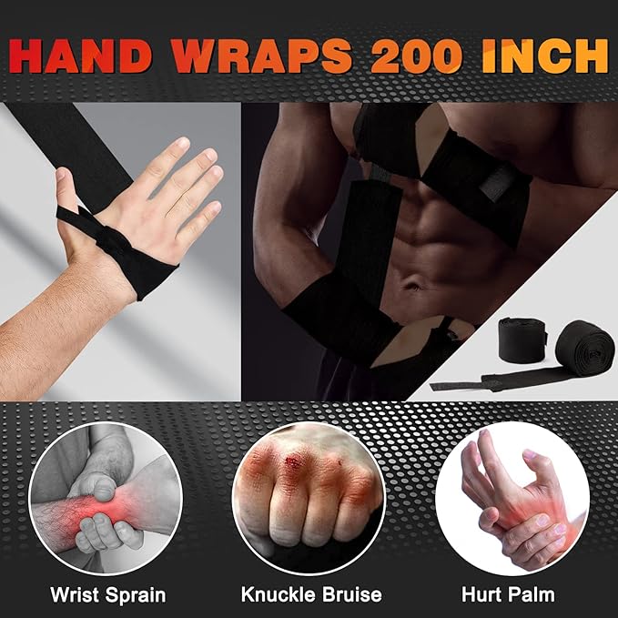4FT Punching Bag for Adults/Kids, Unfilled Heavy Punching Bag, Boxing Bag Set with Punching Gloves, Wraps, Chain, Ceiling Hook for MMA Kickboxing Boxing Karate Muay Thai Taekwondo