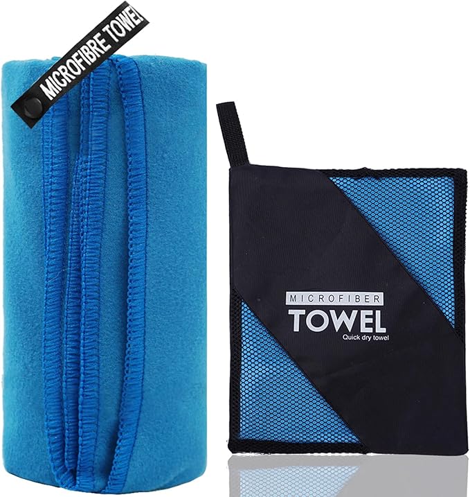 Microfiber Travel Towel (XS:12"×24" -Blue)