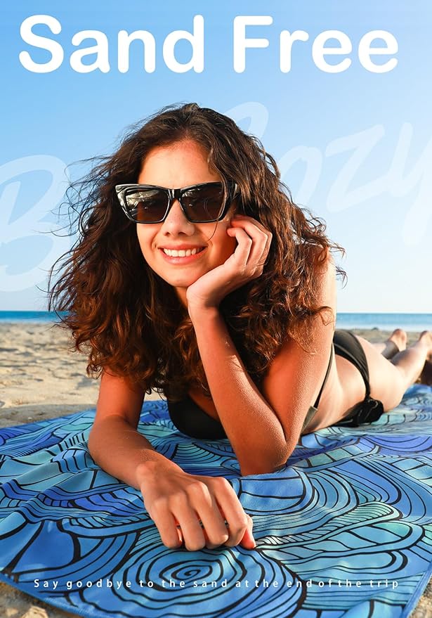 Microfiber Thin Lightweight Beach Towel Sand Free Quick