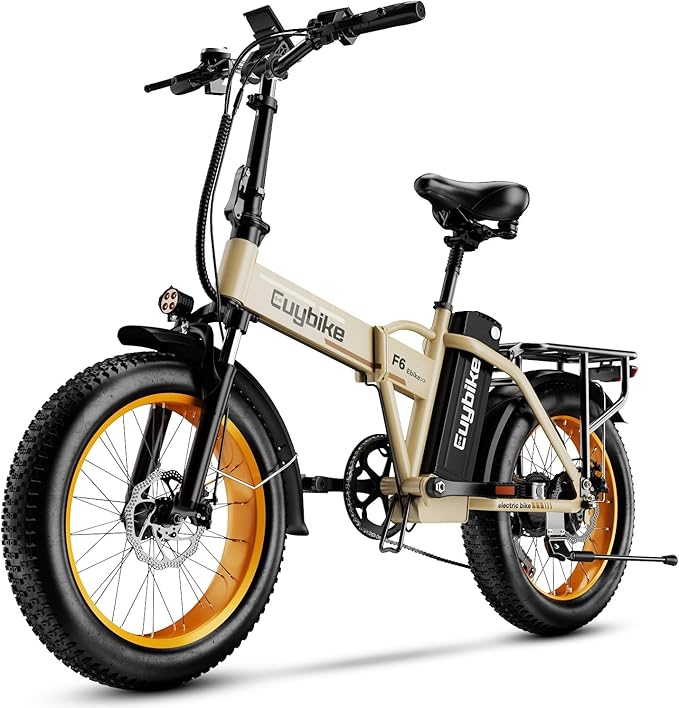 1000W Folding Electric Bike, 48V 20AH Large Removable Battery E Bike, 30+MPH, 80 Miles Max Range, 20" Fat Tire Electric Bike for Adults, Adult Electric Bicycles for Commute Beach Snow