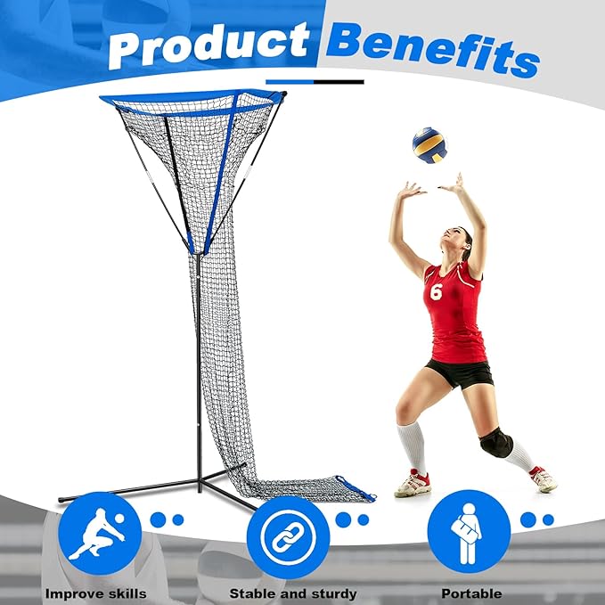 Meooeck 3 x 3 ft Volleyball Setter Trainer