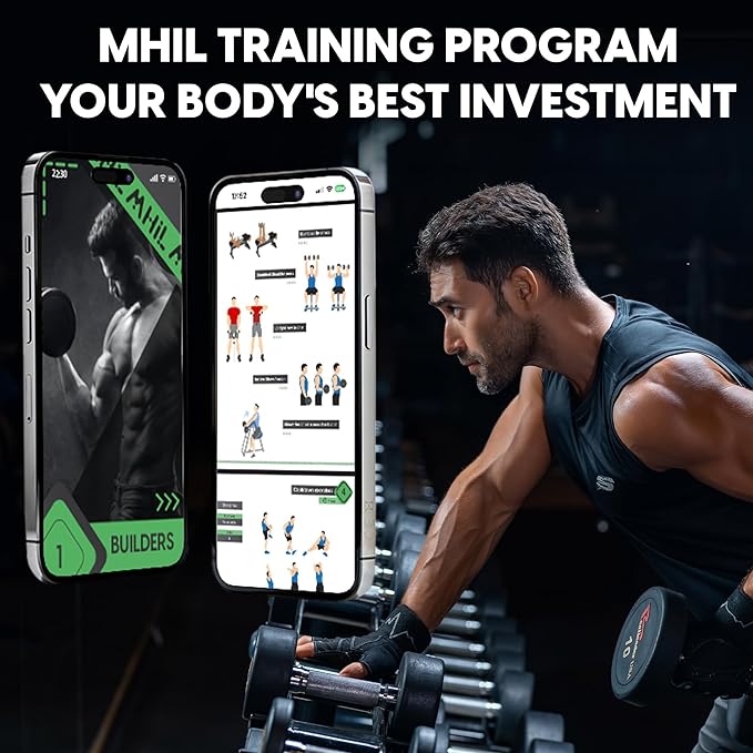 MhIL Workout Gloves for Men โ Comfortable Gym Gloves for Men with Enhanced Grip for Safety and Hand Protection โ Weight Lifting Protection with Wrist Wraps Support for Performance Boost and Style