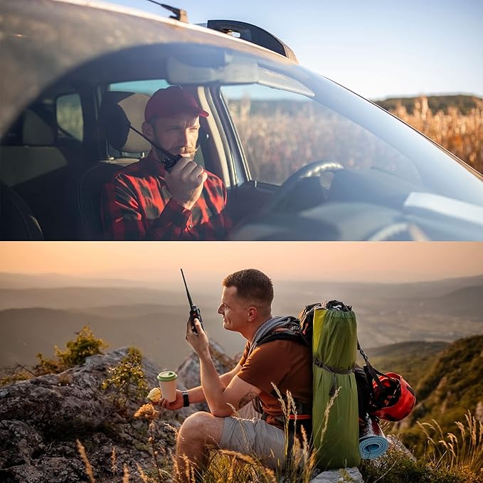 4 Pack BAOFENG UV-5X (UV-5G) GMRS Radio 2 Pcs 3800mAh Battery,