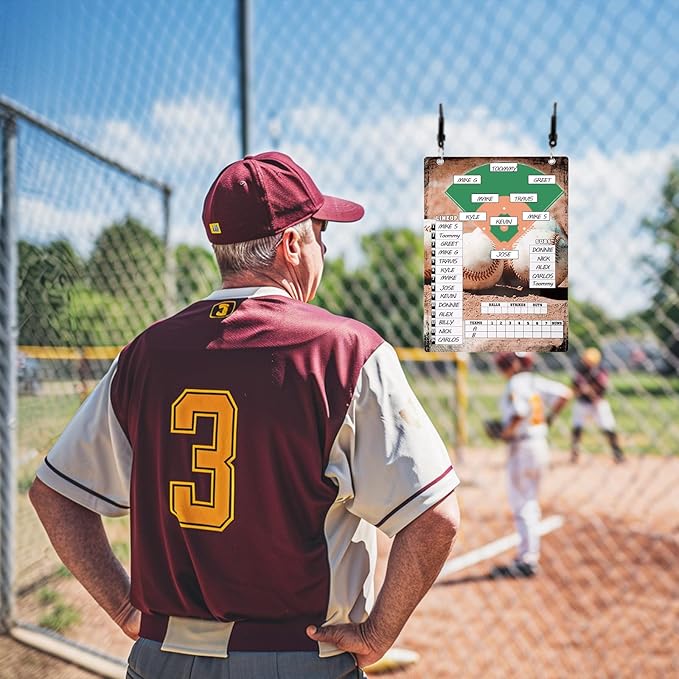 Magnetic Baseball Clipboard for Coaches 60 Lineup