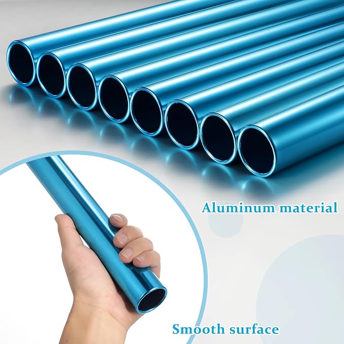 8 Pieces Aluminum Track Field Relay Batons Race