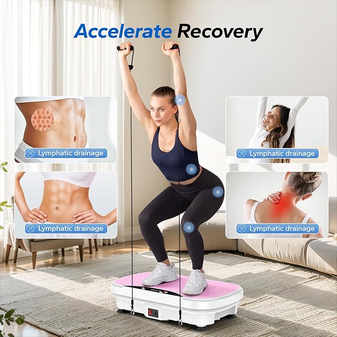 MERACH Vibration Plate Exercise Machine, Vibration Plate with Bluetooth and LED Display, Vibrating Plate Exercise Machine for Women Men, Workout Equipment for Home