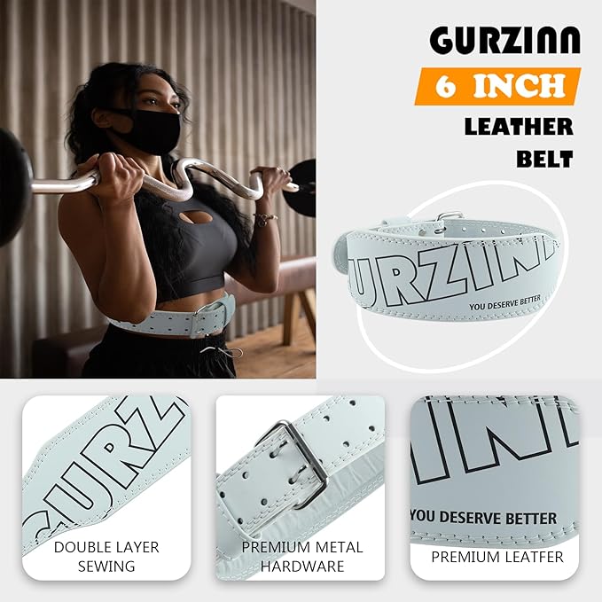 9mm Leather Fitness Weight Lifting Belt for Women&Men 4 Inches