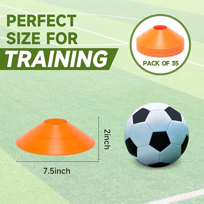 35 PCS Agility Soccer Cones for Training