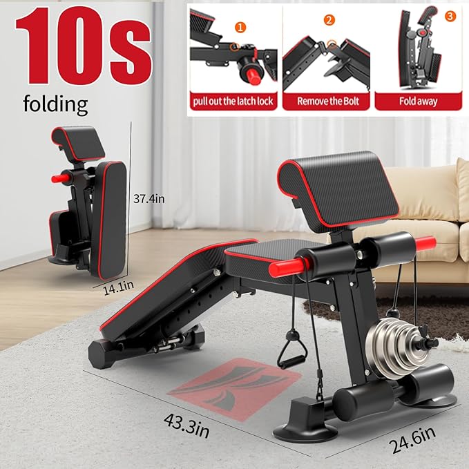 Adjustable Weight Bench 600LBS