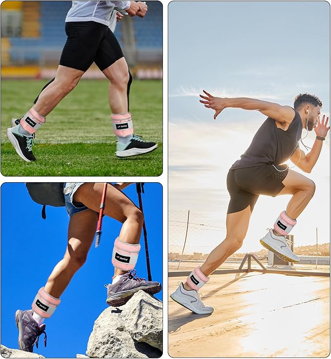 Adjustable Ankle Weights for Women Men 1 Pair 2 4 4 6 6 8 8 10 10 LBS 1-5 LB