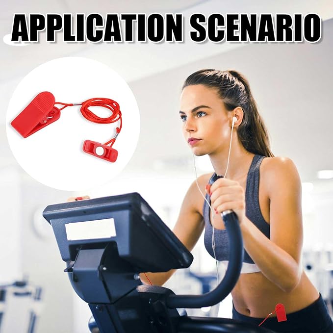 2pcs Treadmill Magnet Safety Key, 1,57x0,59in Magnetic Safety Switch Universal Treadmill Emergency Stop Magnet for Treadmills Running Machines (Rectangle)