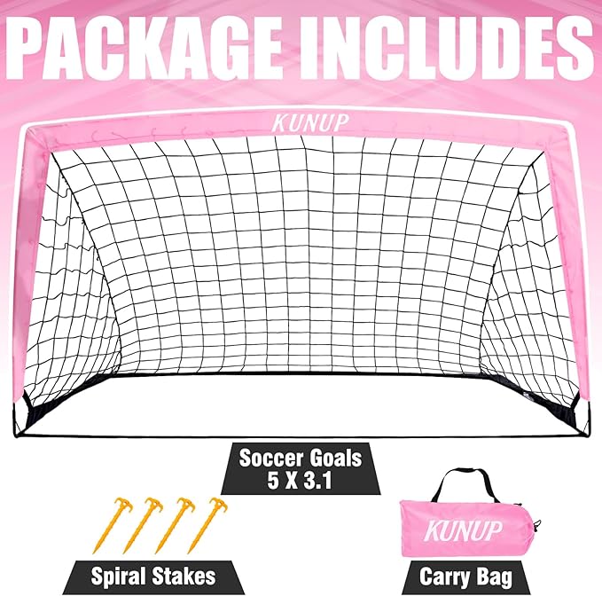 Kids Soccer Goal for Backyard 5×3, 6×4, 6×4, 9×5FT 9×5FT Easy