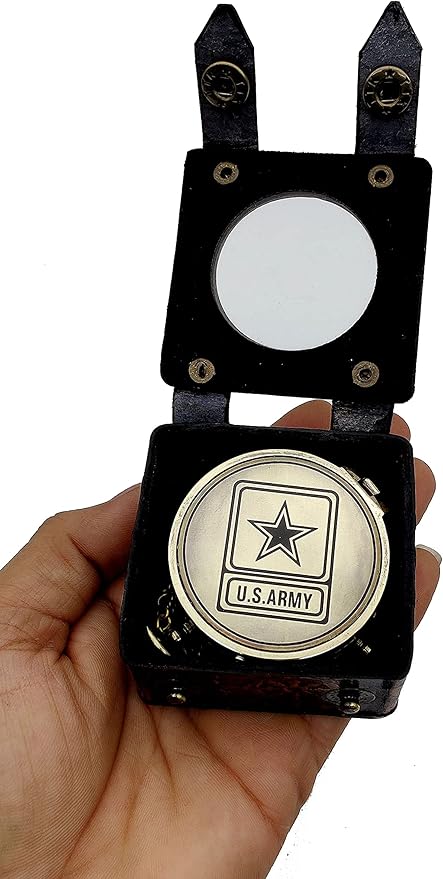 5MOONSUN5's US Army Engraved Brass Military Compass Nautical