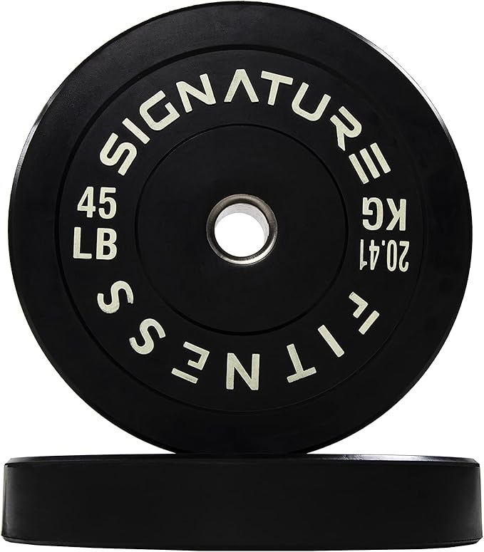 Signature Fitness 2" Olympic Bumper Plate Weight Plates 100% Virgin
