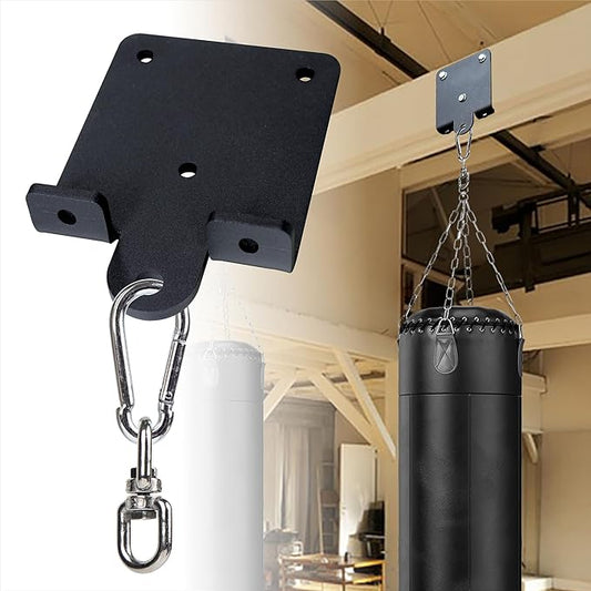 Heavy Punching Boxing Bag Hanger, Heavy Duty Bag Hanger Bracket, 360° Rotation Wall Ceiling Mount Wood Beam Hook for Boxing Muay Thai Training, Aerial Yoga Swing & Hammock