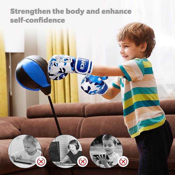 Kids Boxing Gloves, Boxing Gloves for Children 3-9 Youth Boys Girls Toddler PU Cartoon Sparring Training Boxing Gloves for Punching Bag, Kickboxing, Muay Thai, MMA