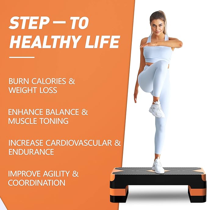 Aerobic Exercise Step 26.5" Step 4†6†6†8†8†Adjustable