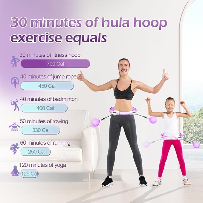 EPEHSPORT Silent Infinity Smart Hoops with Counter 22"-44" 2 in 4 Abdomen