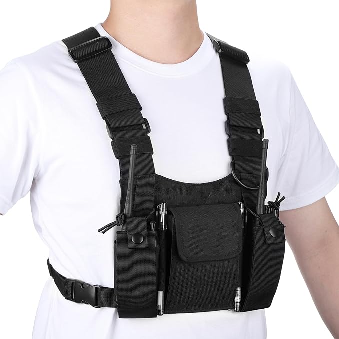 abcGoodefg Radio Chest Harness Chest Front Pack Pouch