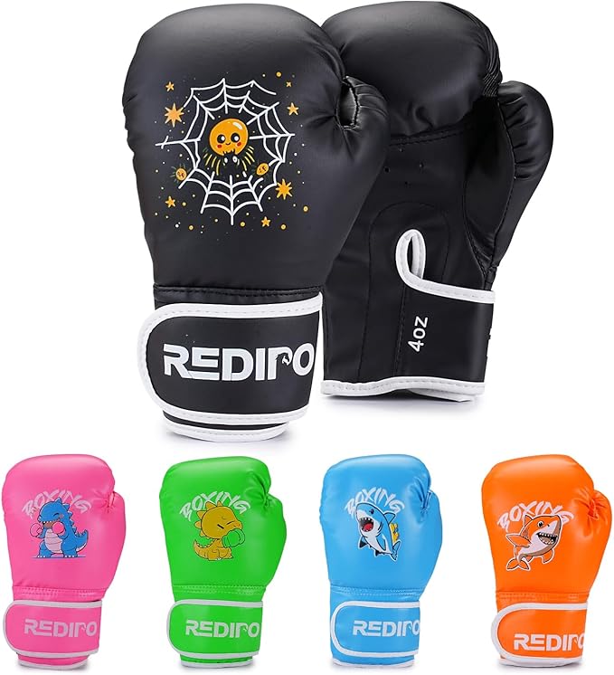 Kids Boxing Gloves, Youth Boxing Training Gloves for Kids 3-9 Year Boys and Girls, 4&6OZ Fighting Gloves, Punching Bag Kickboxing Thai Mitts MMA Training Sparring Gloves