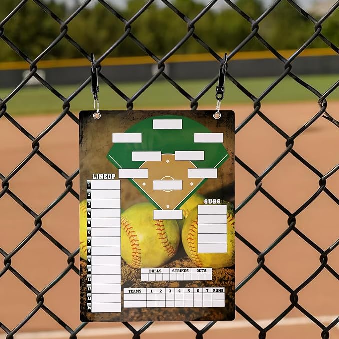 Magnetic Baseball Clipboard for Coaches 60 Lineup