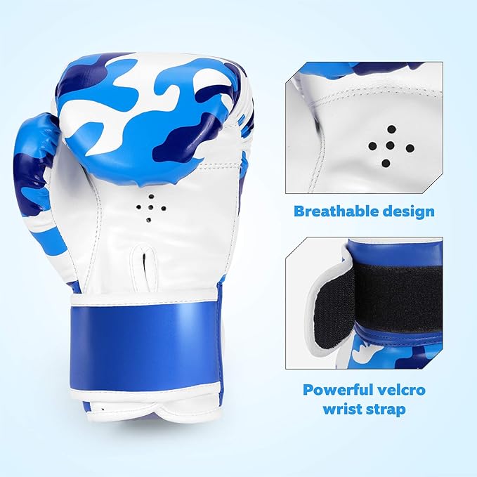 Kids Boxing Gloves, Boxing Gloves for Children 3-9 Youth Boys Girls Toddler PU Cartoon Sparring Training Boxing Gloves for Punching Bag, Kickboxing, Muay Thai, MMA