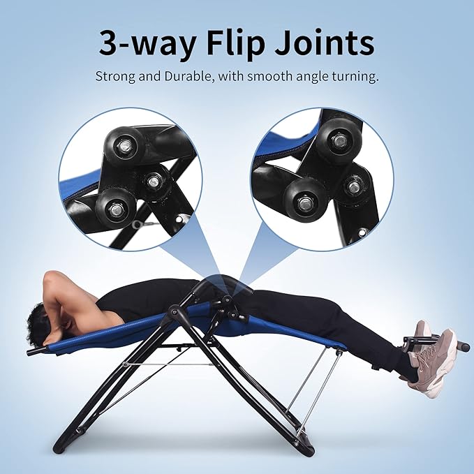 leikefitness Ab Exercise Chair Core Strengthening Lightweight Foldable AB3900(Blue)