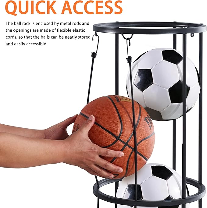 3 Layer Garage Ball Storage Rack