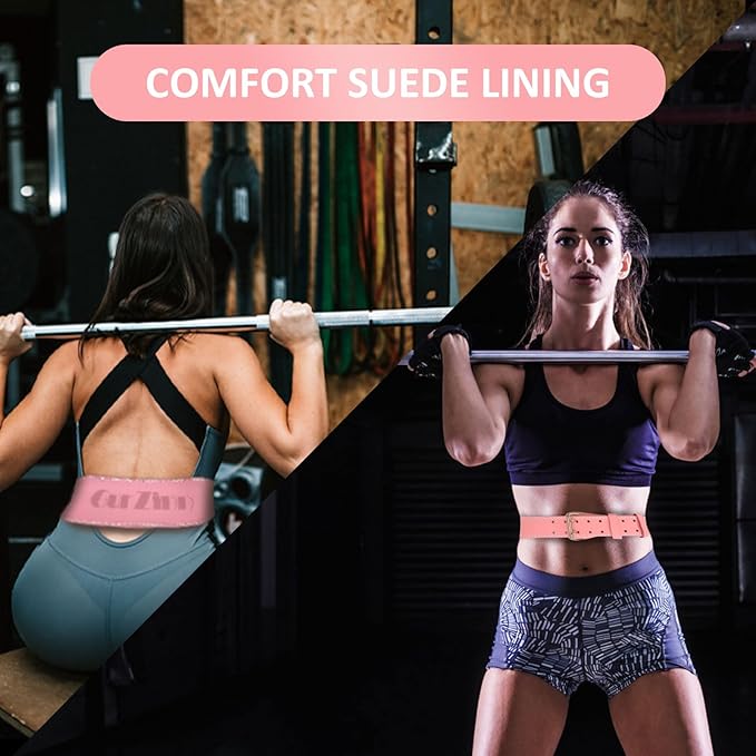 9mm Leather Fitness Weight Lifting Belt for Women&Men 4 Inches