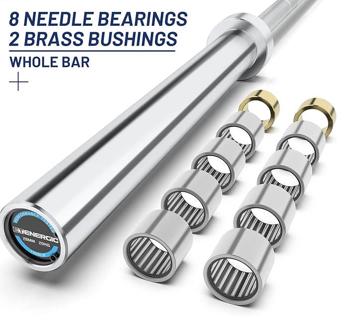 7ft Olympic Barbell Bar 45LB Load 1500-lbs Capacity Available 2" Olympic