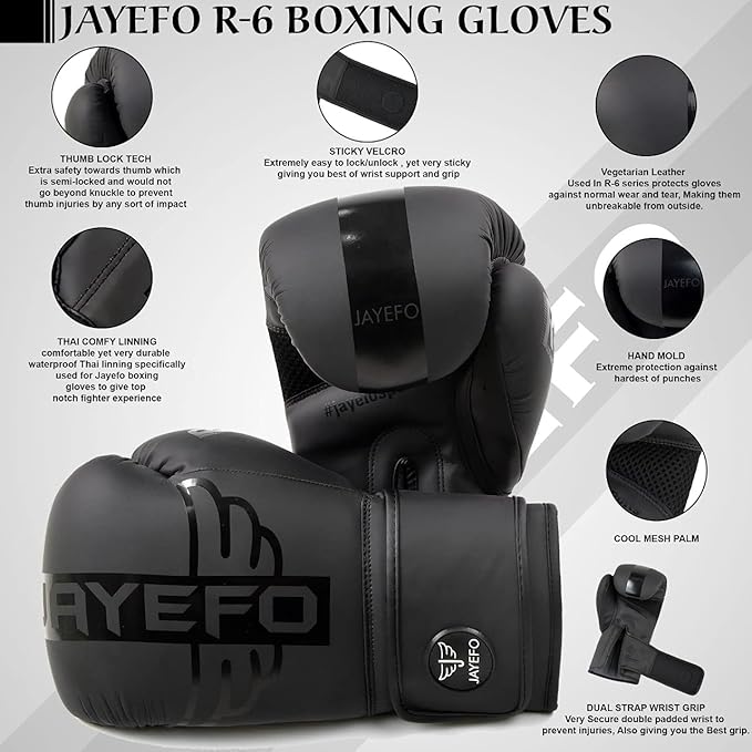 R-6 Boxing Gloves for Men & Women Sparring Heavy Punching Bag MMA Muay Thai Kickboxing Mitts