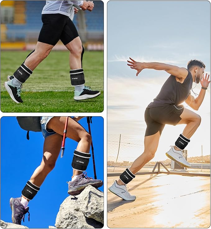 Adjustable Ankle Weights for Women Men 1 Pair 2 4 4 6 6 8 8 10 10 LBS 1-5 LB