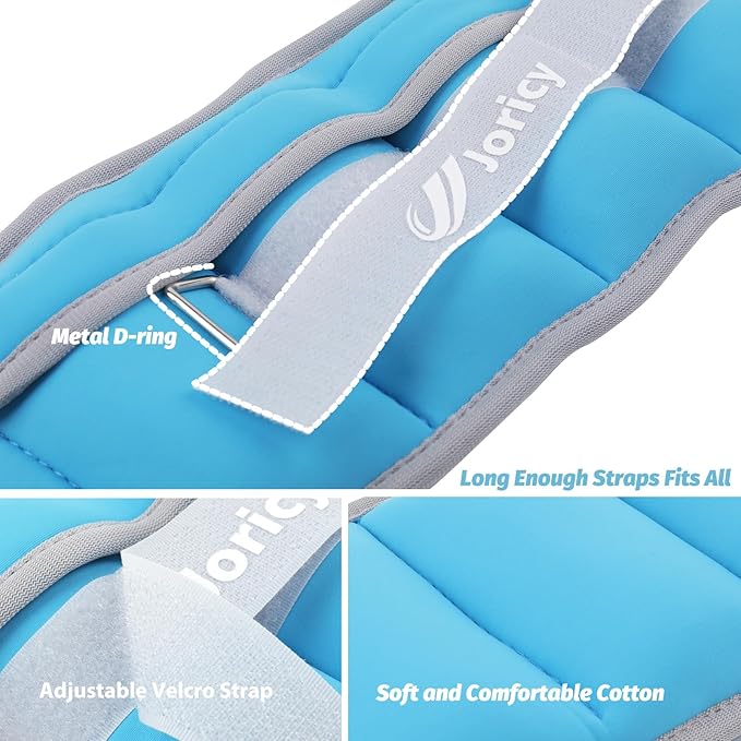 Adjustable Ankle Weights for Women Men Kids 1/2/3/4/5/6/8/10/12/20 1 Pair