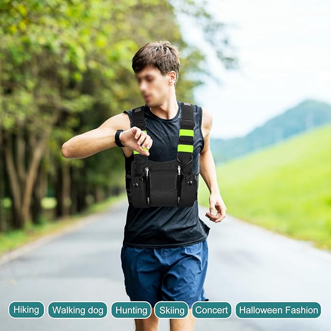 abcGoodefg Radio Chest Harness Chest Front Pack Pouch