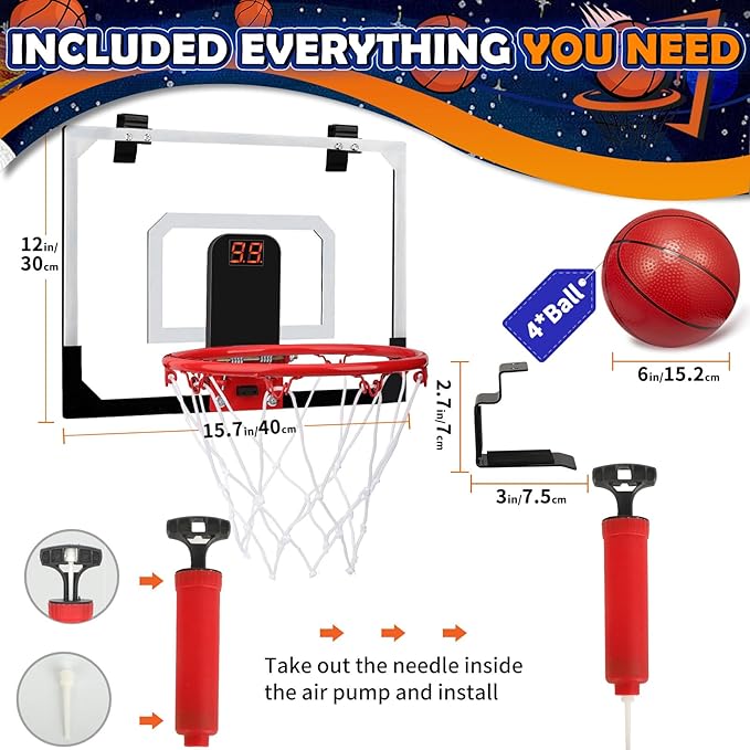 Mini Basketball Hoop Set for Kids Adults 4 Small