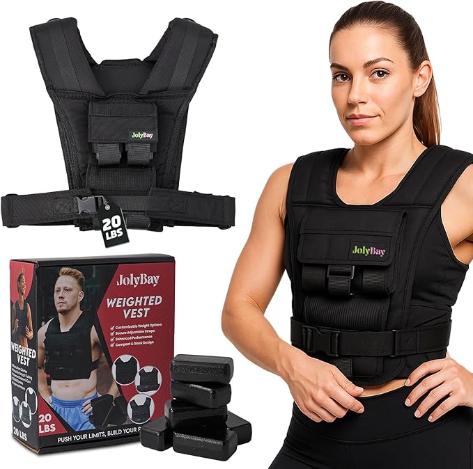 Adjustable Weighted Vest for Men ā 20 LBS | 35 LBS Compact Fitness Vest with Durable Oxford Cloth, Ideal for Running, Cardio, CrossFit, Gym, Core Balance, Posture Support, and Strength Training