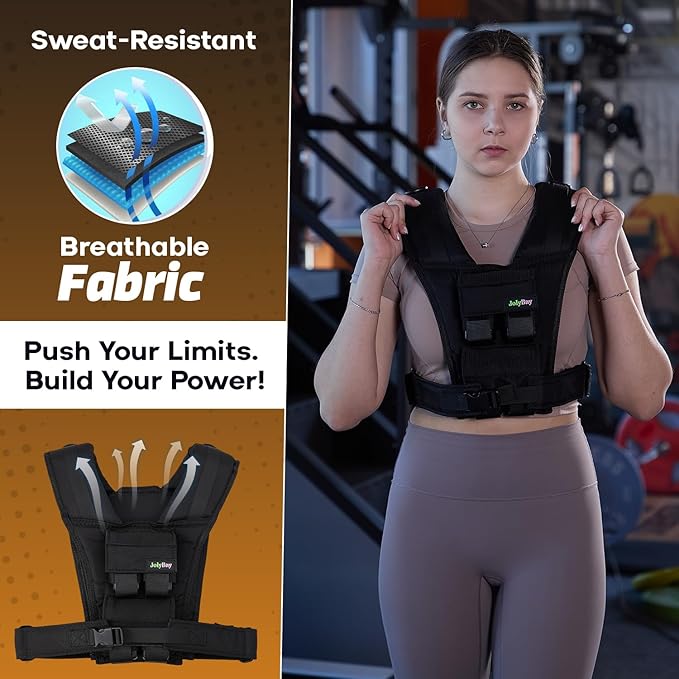 Adjustable Weighted Vest for Men ā 20 LBS | 35 LBS Compact Fitness Vest with Durable Oxford Cloth, Ideal for Running, Cardio, CrossFit, Gym, Core Balance, Posture Support, and Strength Training