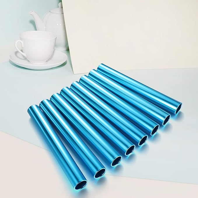8 Pieces Aluminum Track Field Relay Batons Race